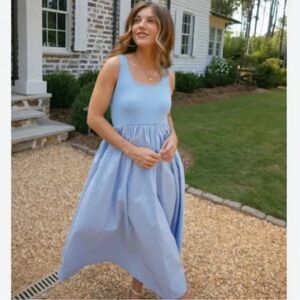 Zara Light Blue Midi Dress